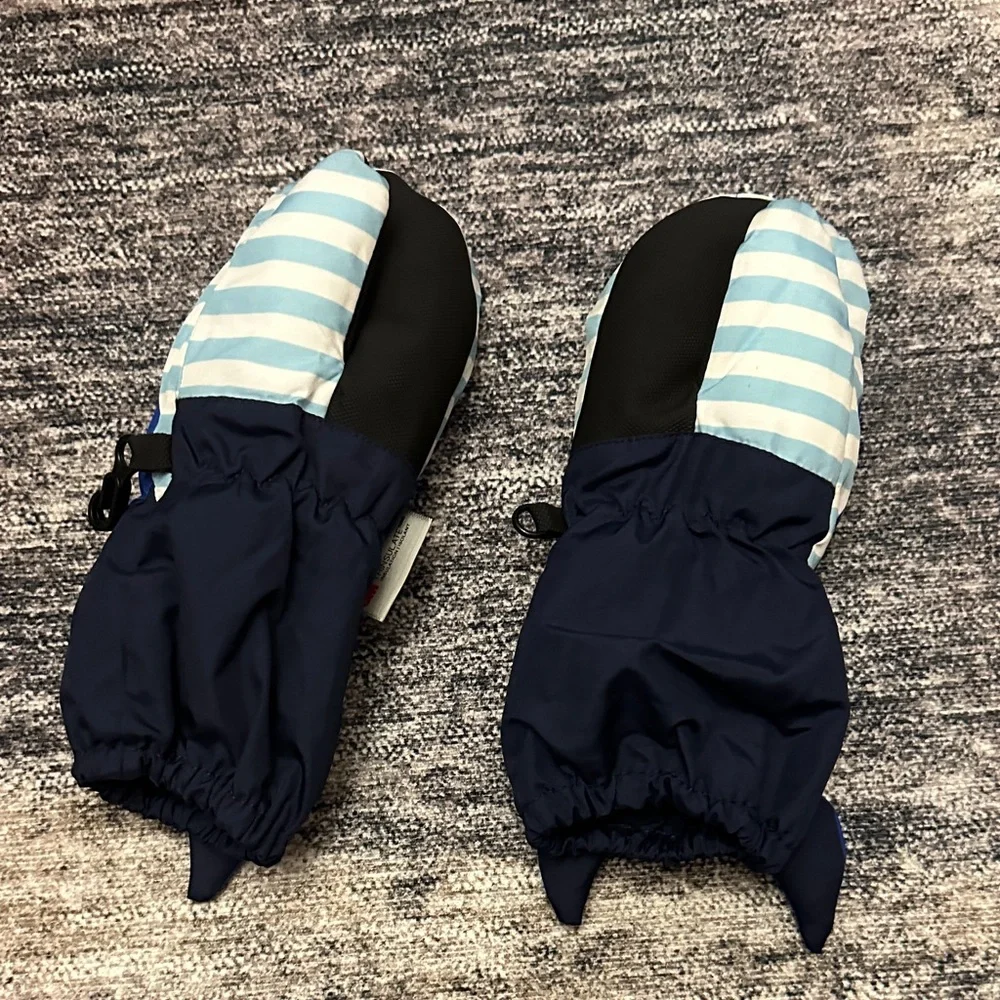 Blue Shark-Shaped Mittens